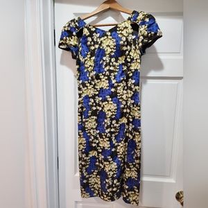 Zac Posen silk fIoral midi dress
